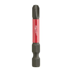 Milwaukee SHOCKWAVE 48-32-4463 Power Bit, Phillips Point, #3 Point, 2 in OAL, 1/4 in Shank, Single End, Steel