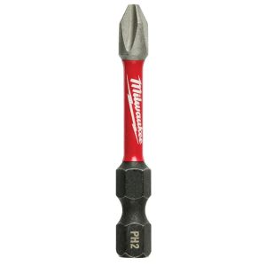 Milwaukee SHOCKWAVE 48-32-5004 Power Bit, Phillips Point, PH2 Point, 2 in OAL, Alloy76 Steel