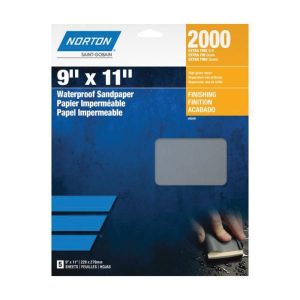 Norton Black Ice T401 Series 07660748054 Abrasive Sheet, 11 in L, 9 in W, 1200 Grit, Silicon Carbide Abrasive