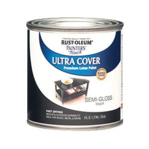PAINTER’S Touch 2X ULTRA COVER 1974730 Enamel Paint, Water Base, Black, Semi-Gloss, 40 to 90 sq-ft Coverage Area, Can