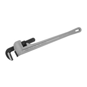 REED 02099 Heavy-Duty Pipe Wrench, 24 in OAL, 1/4 to 3 in Jaw, Heel Jaw, Aluminum/Steel Jaw