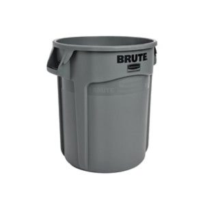Rubbermaid 262000GRAY Vented Container, 20 gal Capacity, Round, Top Open Lid Opening, Resin, Gray