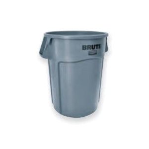 Rubbermaid Commercial Products BRUTE 261000GRAY Vented Container, 10 gal Capacity, Round, Gray