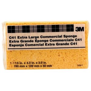 Scotch-Brite 7456-T C41 Extra Large Commercial Sponge, 7-1/2 in L, 4-3/8 in W, Yellow, Cellulose
