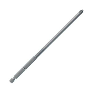 SENCO EA0300 Power Screwdriver Bit, Phillips Point, #2 Point, 7-1/2 in OAL, 1/4 in Shank, Single End, S2 Steel