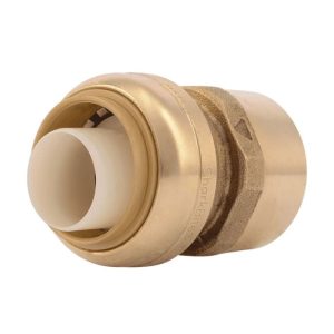 SharkBite U094LFA Female Adapter, 1 in Push-Fit x 1 in FNPT, Brass, Chrome-Plated