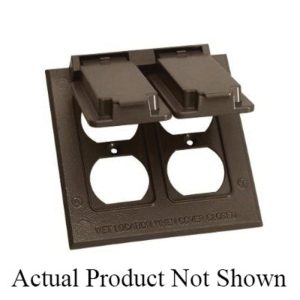 Sigma 14345 Receptacle Cover, 2 -Gang, 1 -Outlet, Metal Cover