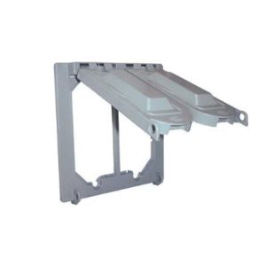 Sigma 14945 Multi-Use Receptacle Cover, 2 -Gang, 3 -Outlet, Metal Cover