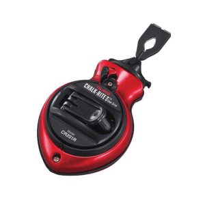 Tajima Chalk-Rite II CR201R-PR Chalk Line, 100 ft L Line, Extra Bold Line, Aluminum Housing