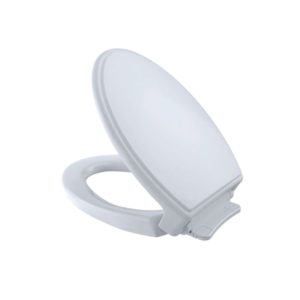 TOTO SS154#01 Closed Front Toilet Seat With Cover, Traditional, Yes, Elongated, Polypropylene, Cotton White