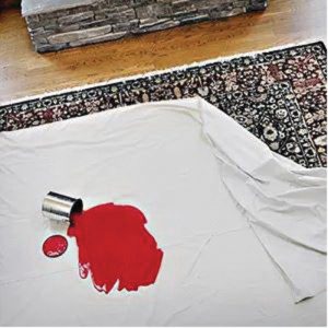 TRIMACO ELIMINATOR 80321 Slip-Resistant Drop Cloth, 9 ft W, 12 ft L